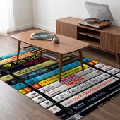 Pink Floyd Rug - Albums Cassette Retro Collection