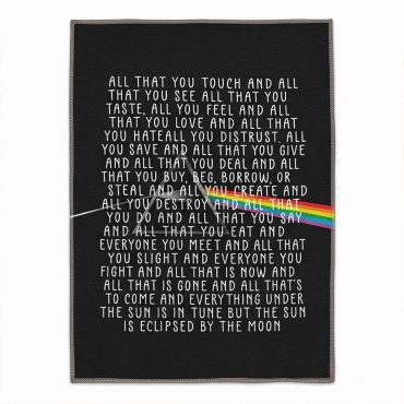 Pink Floyd Rug - All that you touch and all that you see Eclipse Lyrics