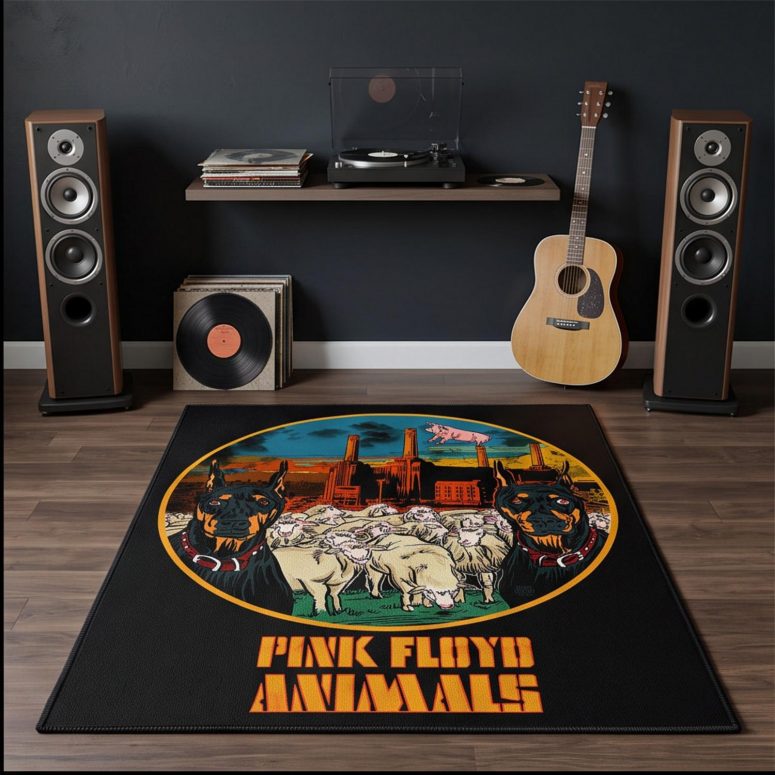 Pink Floyd Rug - Animals Dog Sheep Pig trippy Pink Floyd Rug - Animals Dog Sheep Pig trippy