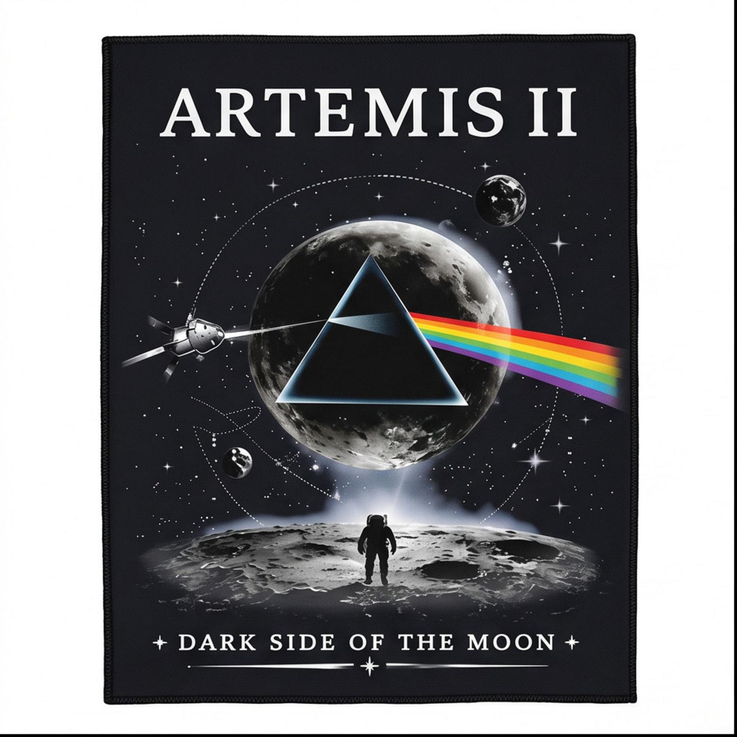 Pink Floyd Rug - Artemis II Dark Side of the Moon Space Mission Pink Floyd Rug - Artemis II Dark Side of the Moon Space Mission
