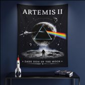 Pink Floyd Rug - Artemis II Dark Side of the Moon Space Mission Pink Floyd Rug - Artemis II Dark Side of the Moon Space Mission