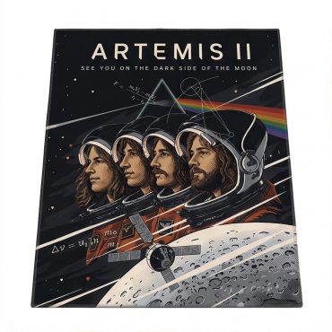 Pink Floyd Rug - Artemis II See You On The Dark Side Of The Moon