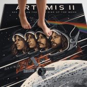 Pink Floyd Rug - Artemis II See You On The Dark Side Of The Moon