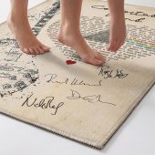 Pink Floyd Rug - Comfortably Numb Lyrics Band Signatures