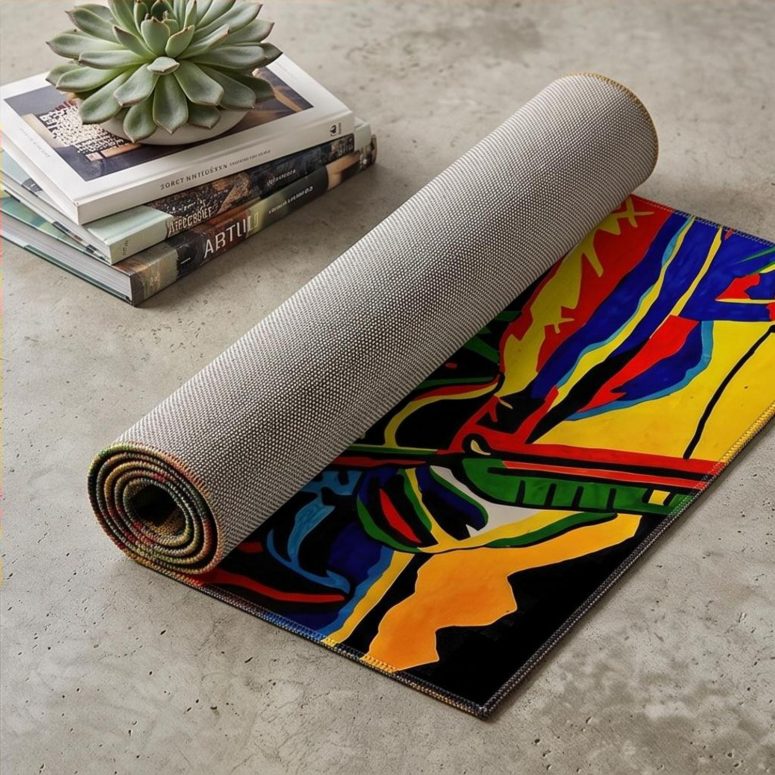 Pink Floyd Rug - David Gilmour Legend Abstract Art Pink Floyd Rug - David Gilmour Legend Abstract Art