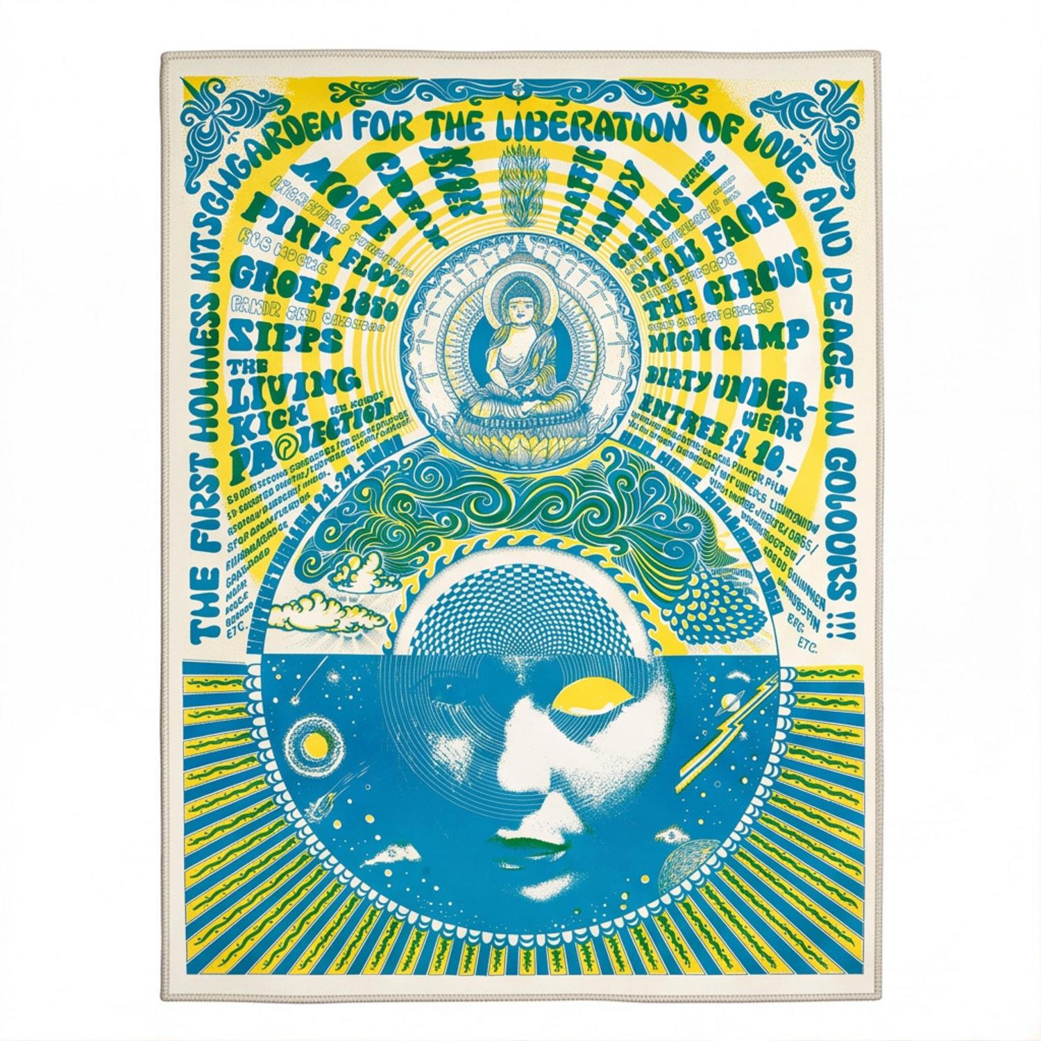 Pink Floyd Rug - Den Haag Netherlands 1968 Concert Pink Floyd Rug - Den Haag Netherlands 1968 Concert