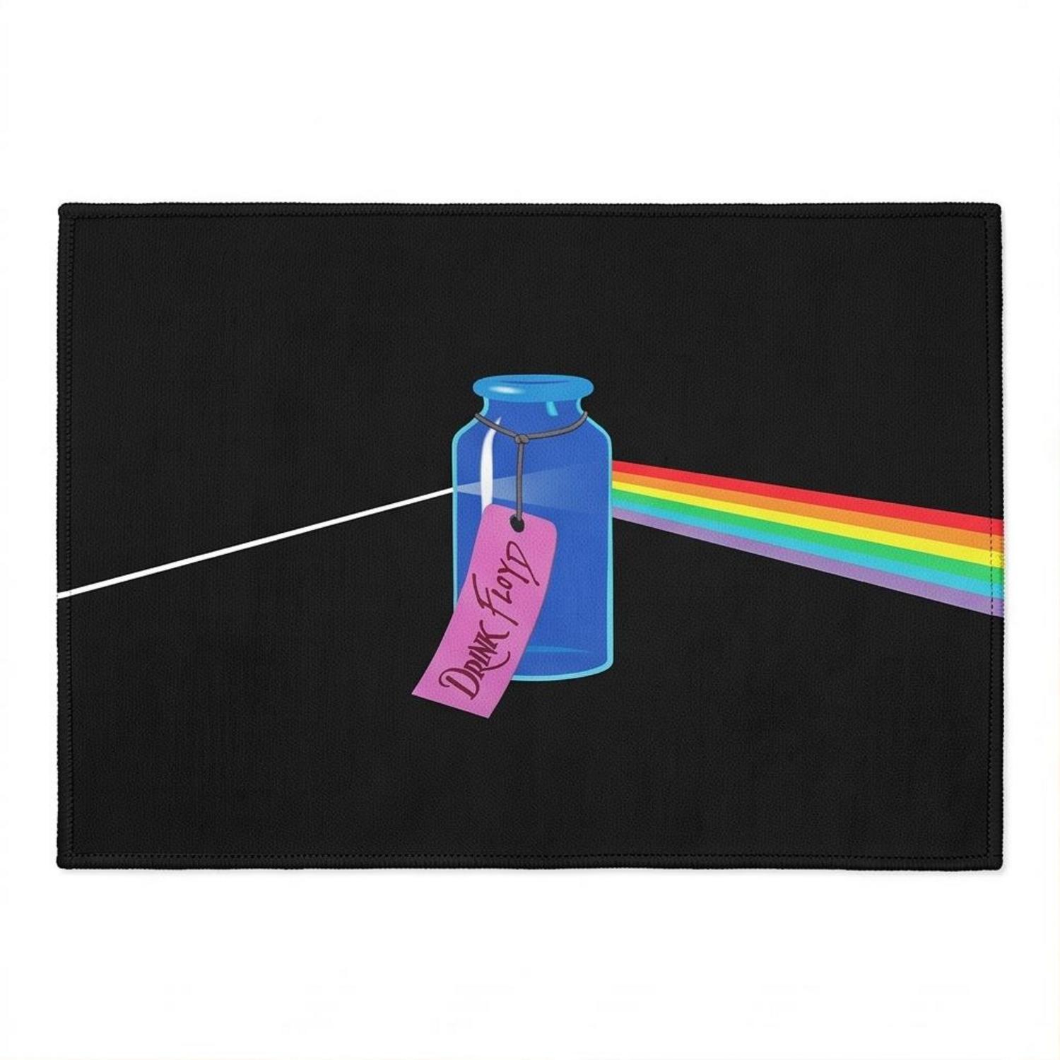 Pink Floyd Rug - Drink Floyd Alice in Wonderland Meets TDSOTM Pink Floyd Rug - Drink Floyd Alice in Wonderland Meets TDSOTM