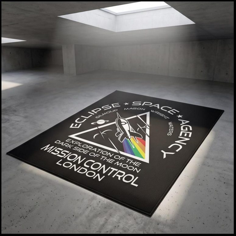 Pink Floyd Rug - Eclipse Space Agency Exploration of TDSOTM Mission Control London