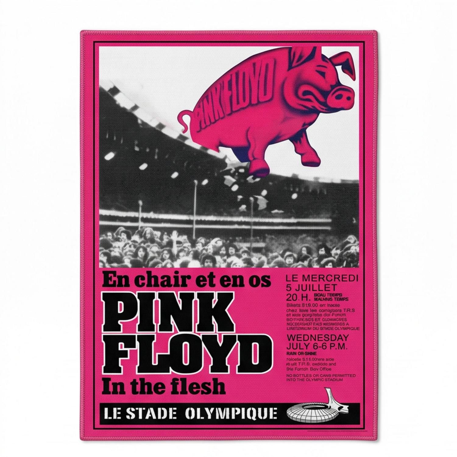 Pink Floyd Rug - En Chair Et En Os Le Stade Olympique In The Flesh Concert Pink Floyd Rug - En Chair Et En Os Le Stade Olympique In The Flesh Concert