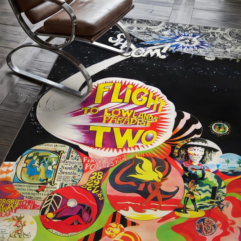 Pink Floyd Rug - Flight To Lowlands Paradise Two Pink Floyd 1968 Pink Floyd Rug - Flight To Lowlands Paradise Two Pink Floyd 1968