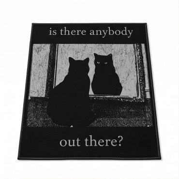 Pink Floyd Rug - Is There Any Body Out There Funny Witchy Cat
