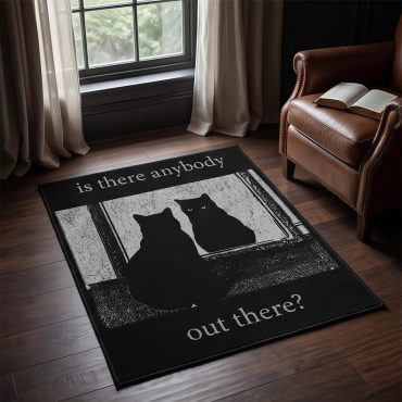 Pink Floyd Rug - Is There Any Body Out There Funny Witchy Cat
