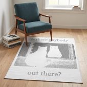 Pink Floyd Rug - Is There Any Body Out There Funny Witchy Cat Pink Floyd Rug - Is There Any Body Out There Funny Witchy Cat