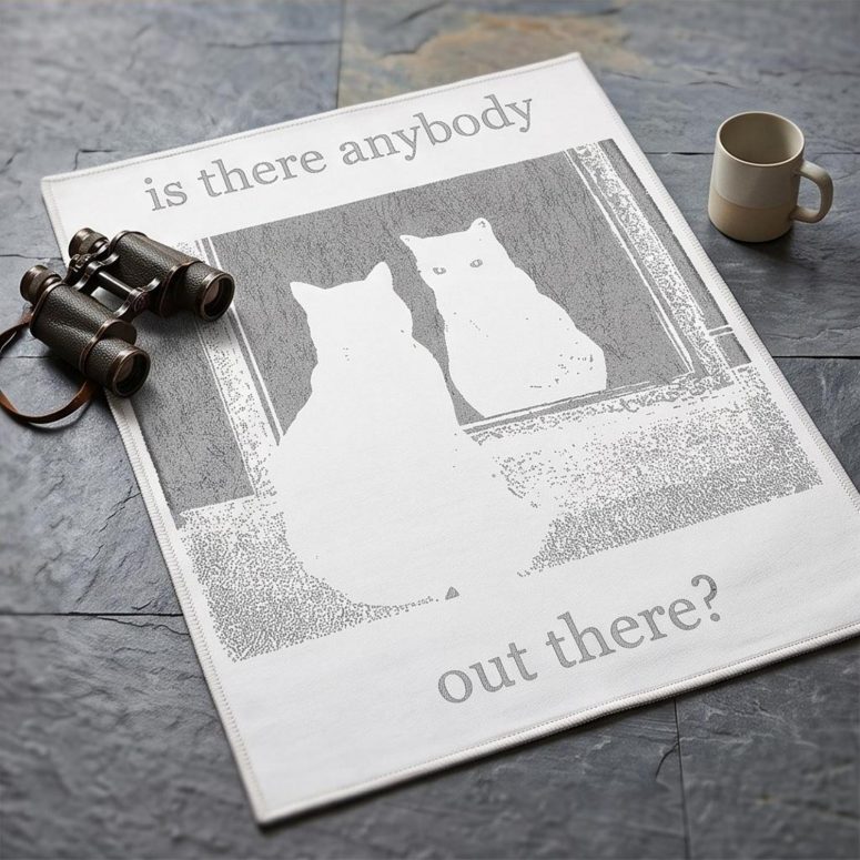 Pink Floyd Rug - Is There Any Body Out There Funny Witchy Cat Pink Floyd Rug - Is There Any Body Out There Funny Witchy Cat