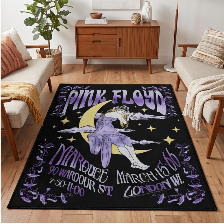 Pink Floyd Rug - Moon Girl Marquee March 15 66 London Pink Floyd Rug - Moon Girl Marquee March 15 66 London