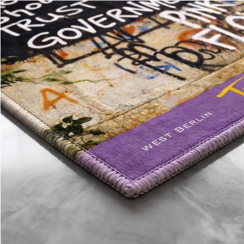 Pink Floyd Rug - Mother Should I Trust The Government Berlin Wall 1990 Pink Floyd Rug - Mother Should I Trust The Government Berlin Wall 1990