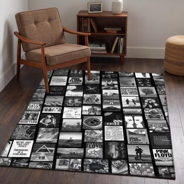 Pink Floyd Rug - Pink Floyd Artwork Poster Collage Black White