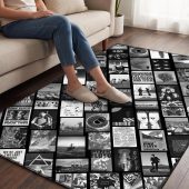 Pink Floyd Rug - Pink Floyd Artwork Poster Collage Black White Pink Floyd Rug - Pink Floyd Artwork Poster Collage Black White