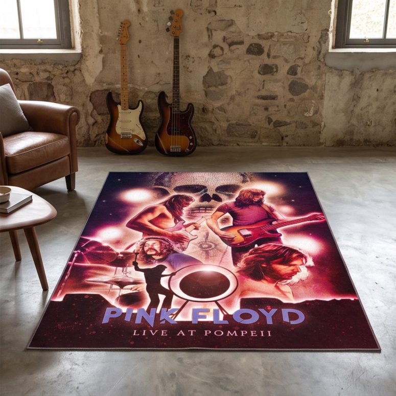 Pink Floyd Rug - Pink Floyd Live At PomPeii Illustration Pink Floyd Rug - Pink Floyd Live At PomPeii Illustration