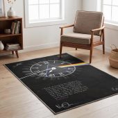 Pink Floyd Rug - Pink Floyd quote Time Art Pre Signed
