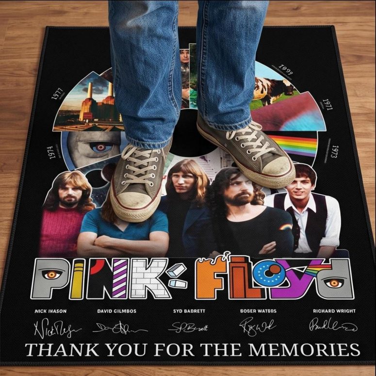 Pink Floyd Rug - Pink Floyd Shirt Time Line Album Collage Signature Pink Floyd Rug - Pink Floyd Shirt Time Line Album Collage Signature