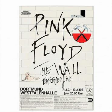 Pink Floyd Rug - Pink Floyd The Wall Original Vintage Tour Poster for Dortmund Germany 1981