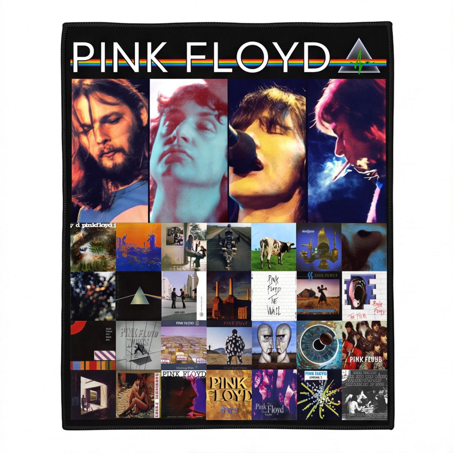Pink Floyd Rug - Retro DSOTM Members Pink Floyd Rug - Retro DSOTM Members