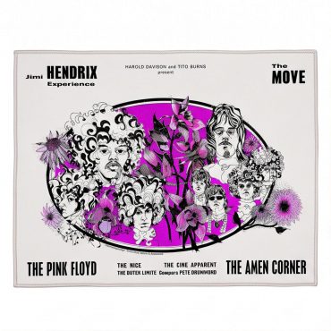 Pink Floyd Rug - Tallenge Pink Floyd And Jimi Hendrix 1967 Vintage UK Concert Pink Floyd Rug - Tallenge Pink Floyd And Jimi Hendrix 1967 Vintage UK Concert