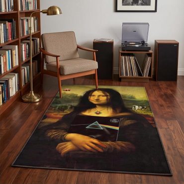 Pink Floyd Rug - TDSOTM Vinyl Disk Animals Atom Heart Mother Monalisa Parody