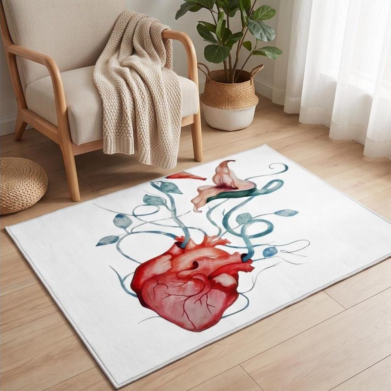 Pink Floyd Rug - The Wall Flower Heart What shall we do now Pink Floyd Rug - The Wall Flower Heart What shall we do now