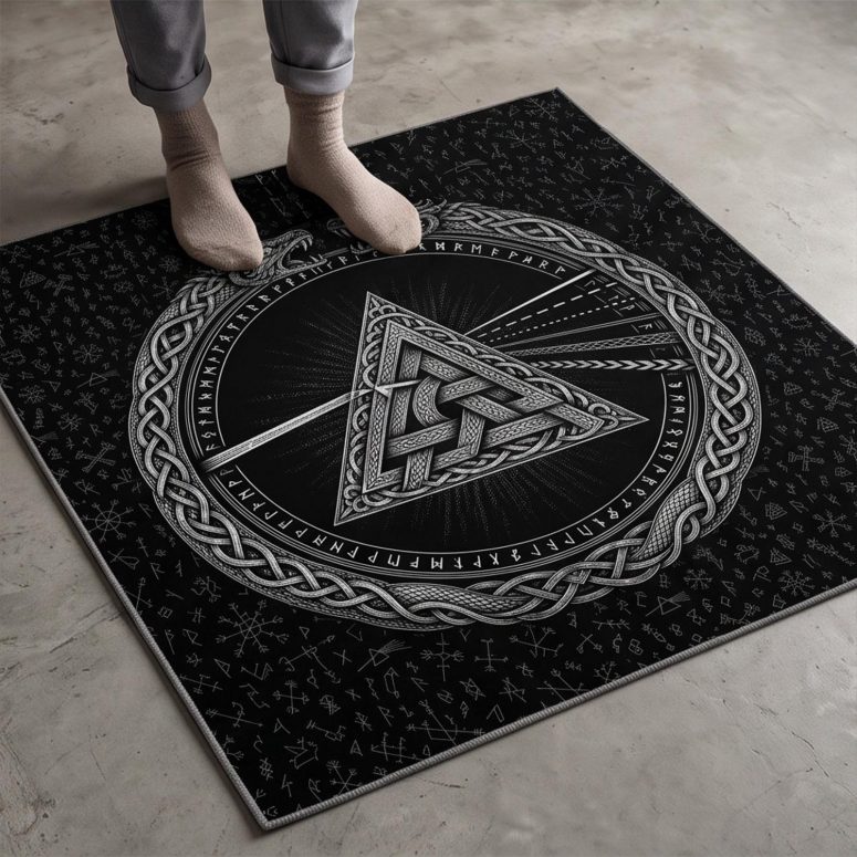 Pink Floyd Rug - Viking Valknut Dark Side Of The Moon Pink Floyd Rug - Viking Valknut Dark Side Of The Moon