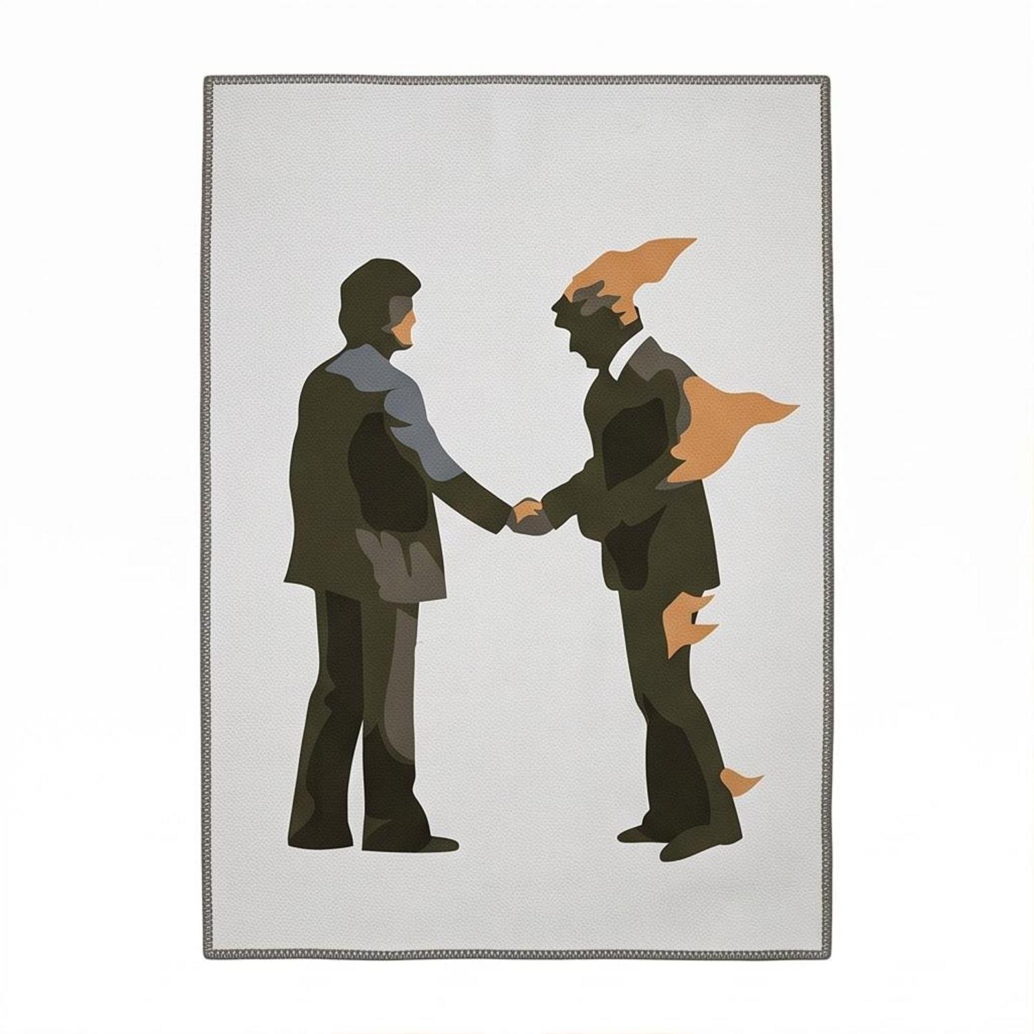 Pink Floyd Rug - Wish You Were Here Burning Man Pink Floyd Rug - Wish You Were Here Burning Man