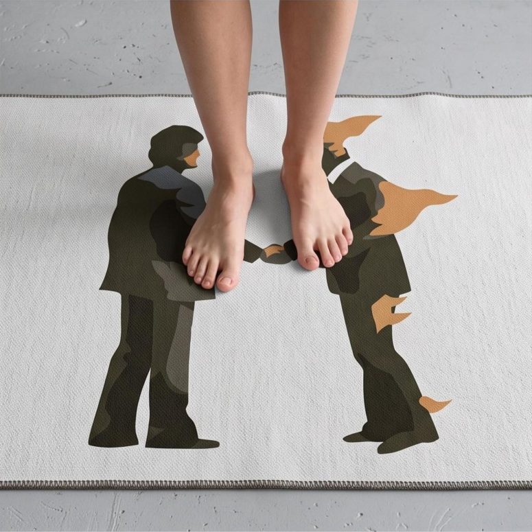 Pink Floyd Rug - Wish You Were Here Burning Man Pink Floyd Rug - Wish You Were Here Burning Man