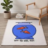 Pink Floyd Rug - Wish You Were Here lost souls in Fish Bowl Doodle Art