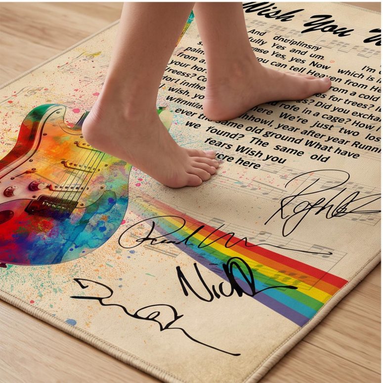 Pink Floyd Rug - Wish You Were Here Pink Floyd Sign Guitar Pink Floyd Rug - Wish You Were Here Pink Floyd Sign Guitar