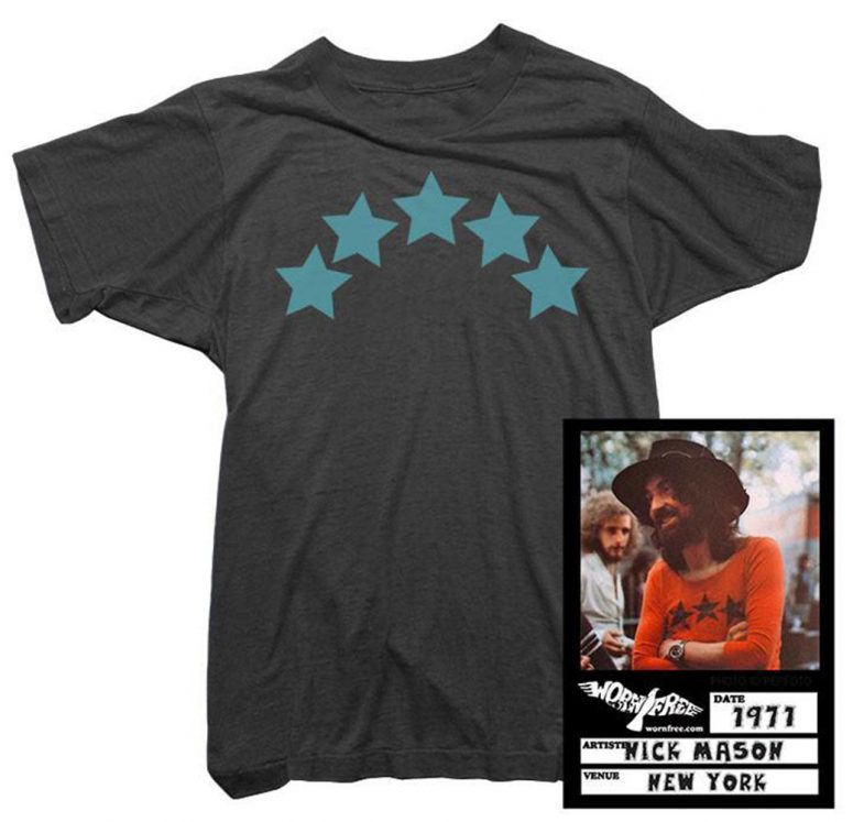 Pink Floyd Shirt - 5 Stars Tee worn by Nick Mason Pink Floyd Shirt - 5 Stars Tee worn by Nick Mason