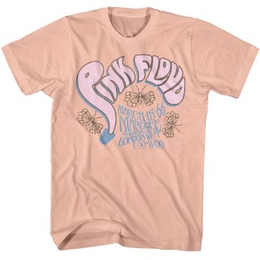 Pink Floyd Shirt - Bucket Letters Peach Marquee March 15 66 London