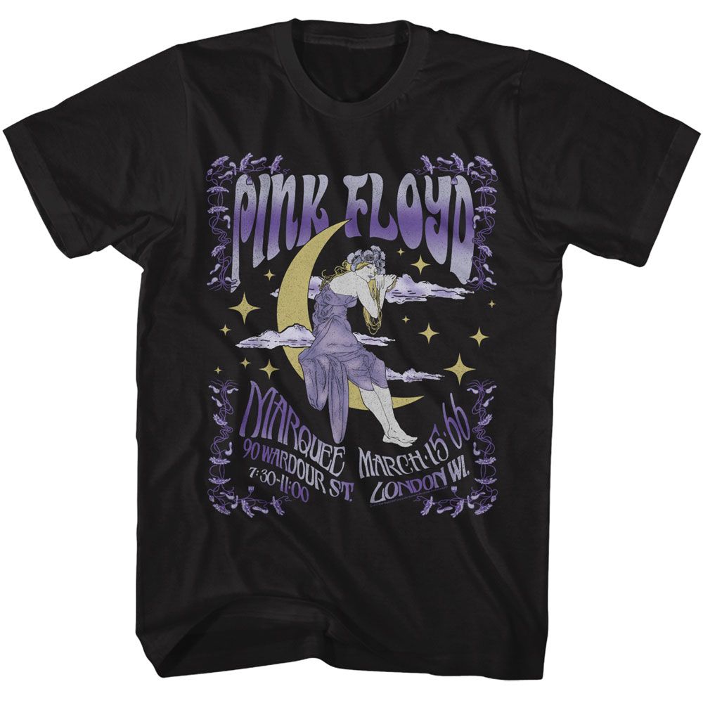 Pink Floyd Shirt - Moon Girl Marquee March 15 66 London Pink Floyd Shirt - Moon Girl Marquee March 15 66 London
