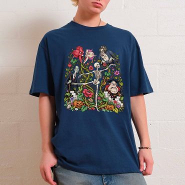 Pink Floyd Shirt - Skeleton Dancing In The Forest of The Wall Halloween