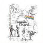 Pink Floyd Sticker - Album Collage Sketch