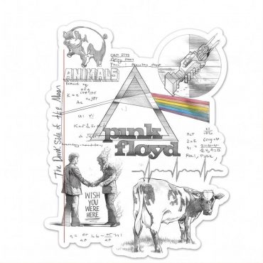 Pink Floyd Sticker - Album Collage Sketch Pink Floyd Sticker - Album Collage Sketch