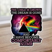 Pink Floyd Sticker - Comfortably Numb The Child Is Grown The Dream Is Gone
