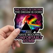 Pink Floyd Sticker - Comfortably Numb The Child Is Grown The Dream Is Gone