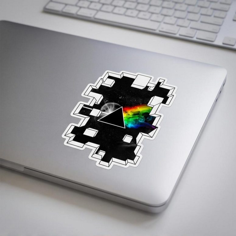 Pink Floyd Sticker - Dark Side of the Moon Galaxy Break Wall Pink Floyd Sticker - Dark Side of the Moon Galaxy Break Wall