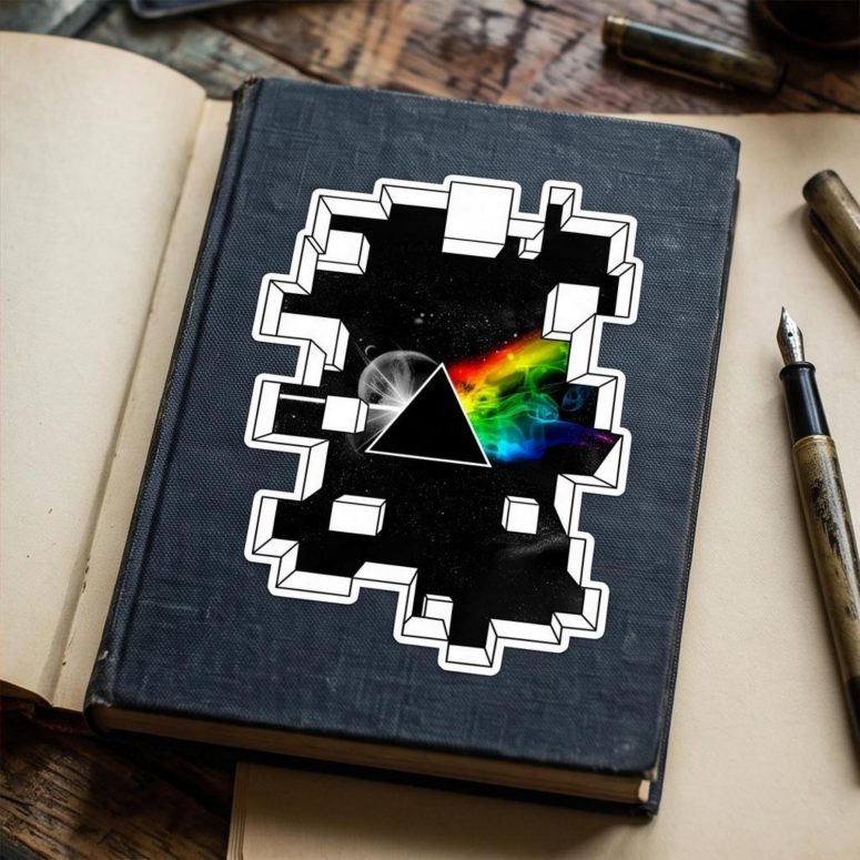 Pink Floyd Sticker - Dark Side of the Moon Galaxy Break Wall Pink Floyd Sticker - Dark Side of the Moon Galaxy Break Wall