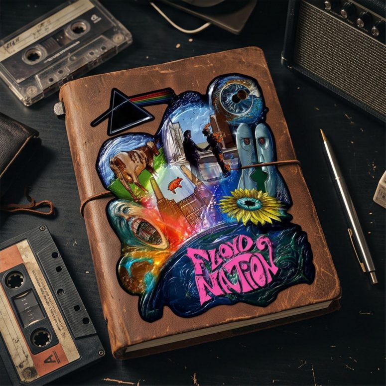 Pink Floyd Sticker - DSOTM WYWH Animals Album Collage oil painting Pink Floyd Sticker - DSOTM WYWH Animals Album Collage oil painting