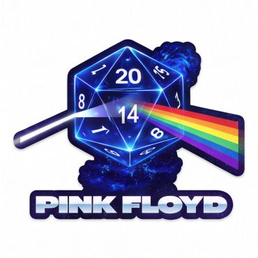 Pink Floyd Sticker - DSOTM x Dungeons and Dragons Dice Pink Floyd Sticker - DSOTM x Dungeons and Dragons Dice