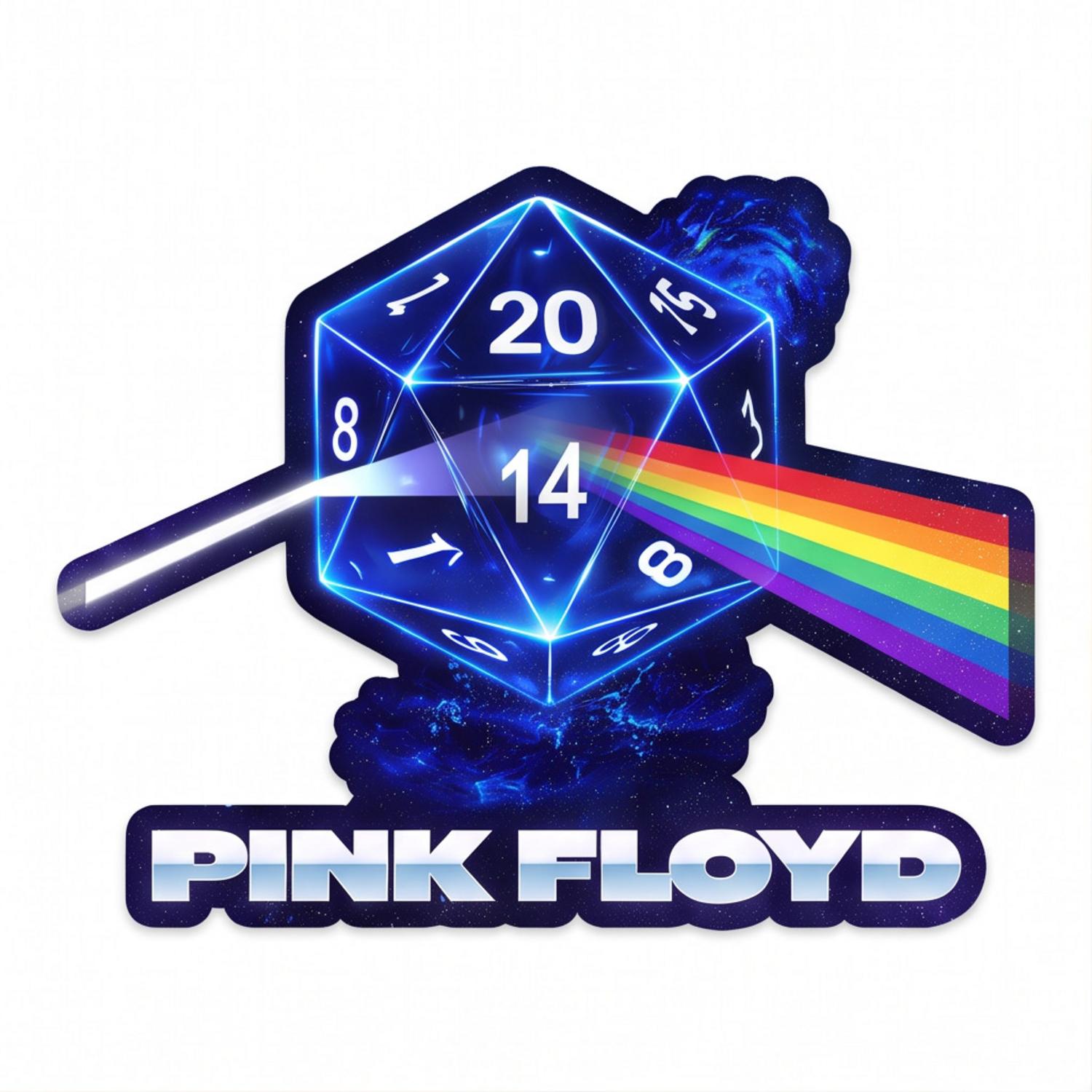 Pink Floyd Sticker - DSOTM x Dungeons and Dragons Dice Pink Floyd Sticker - DSOTM x Dungeons and Dragons Dice