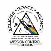 Pink Floyd Sticker - Eclipse Space Agency Exploration of TDSOTM Mission Control London