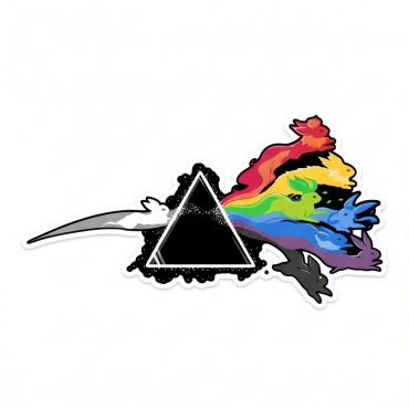 Pink Floyd Sticker - Eeve Evolution Dark Side Of The Moon Pokemon